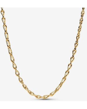 PANDORA Figure Of 8 Chain Link 14k Gold-plated Necklace - Metallic