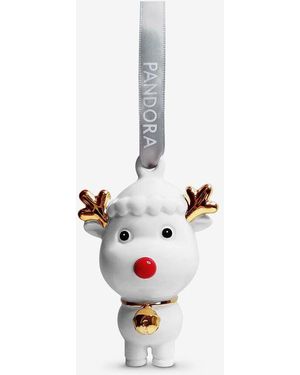 PANDORA Reindeer 2022 Christmas Ornament - White