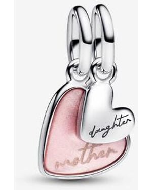 PANDORA Splittable Mother & Daughter Dangle Charm - Pink