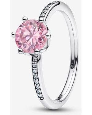 PANDORA Sparkling Crown Ring - Pink
