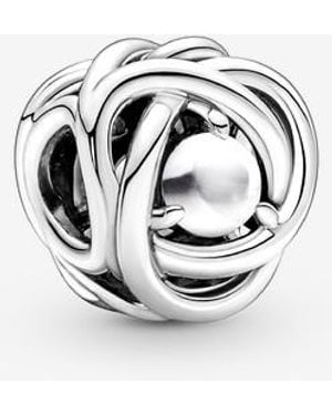 PANDORA June Mother Of Pearl Eternity Circle Charm - White