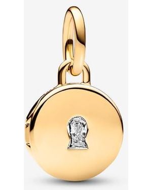 PANDORA Openable & Engravable Love Locket Dangle Charm - Metallic