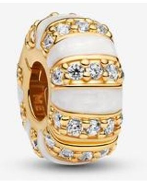 PANDORA Stones & Enamel Clip Charm - Metallic