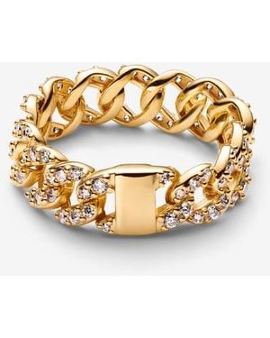PANDORA Pavé Cuban Chain Ring - Metallic