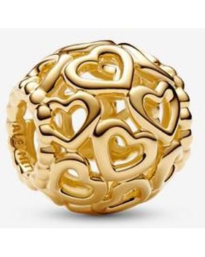 PANDORA Opengewerkt Hart Bedel - Metallic