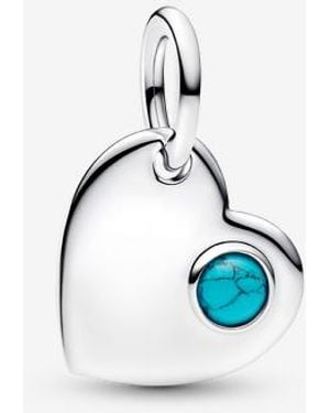 PANDORA December Heart Dangle Charm - Blue