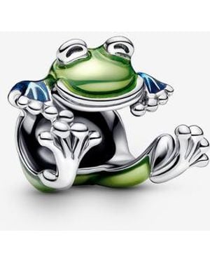 PANDORA Climbing Frog Charm - Green