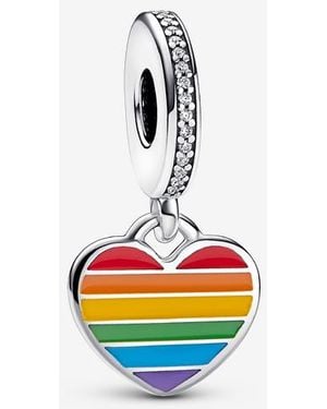 PANDORA Pride Heart Dangle Charm - White