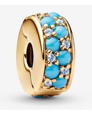 PANDORA Aqua Clip Charm - Blue