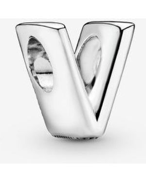PANDORA Letter V Alphabet Charm - Metallic