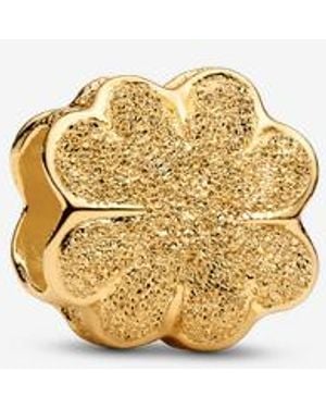 PANDORA Textured Clover Mini Charm - Metallic
