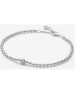PANDORA Beads & Sparkling Stone Bracelet - Metallic