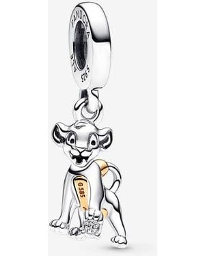 PANDORA Disney 100Th Anniversary Simba Lab-Grown Diamond Dangle Charm - White