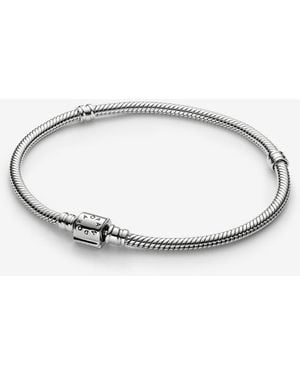 PANDORA Moments Armband Met Mini Tonvormige Sluiting - Metallic