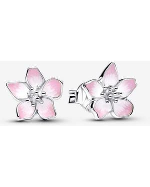 PANDORA Cherry Blossom Stud Earrings - Pink