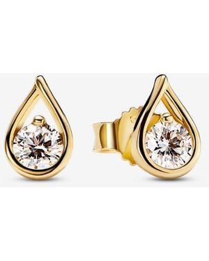 PANDORA Infinite 14K Lab-Grown Diamond Earrings - Metallic
