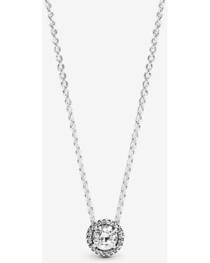 PANDORA Round Sparkle Halo Necklace - Metallic