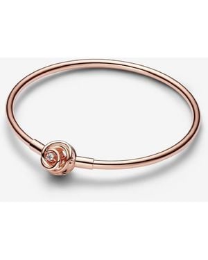 PANDORA Encircled Clasp Bangle - Metallic