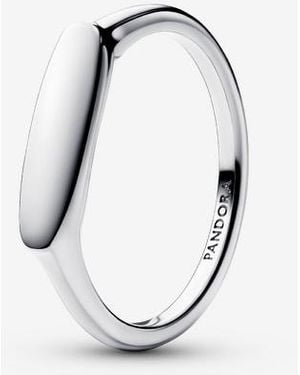 PANDORA Ring Met Graveerbaar Staafje - Wit
