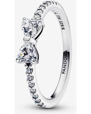 PANDORA Sparkling Bow Ring - Metallic