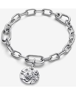 PANDORA Cherry Blossom Medallion Charm - Metallic