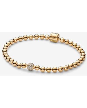 PANDORA Beads & Pavé Bracelet - Metallic