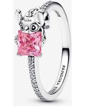 PANDORA Disney Stitch & Stone Ring - Pink