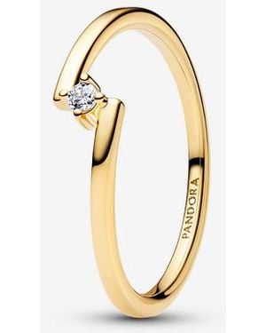 PANDORA Split Solitaire Ring - Metallic