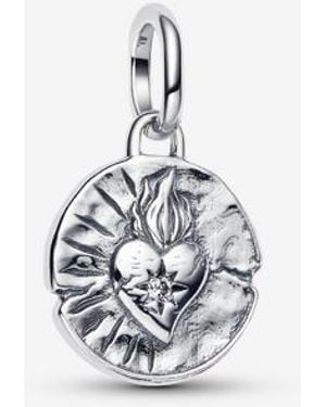 PANDORA Heart Medallion Charm - White