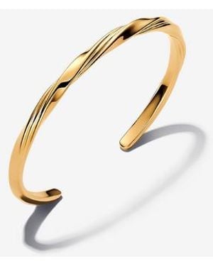 PANDORA Twisted Open Bangle - White