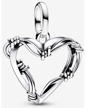 PANDORA Wire Heart Medallion Charm - Metallic