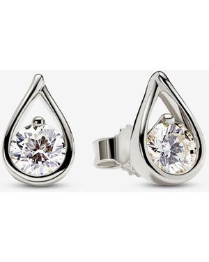 PANDORA Infinite 14K Lab-Grown Diamond Earrings - Metallic