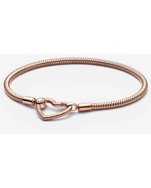 PANDORA Signature Two-tone I-d Pavé Bangle - Metallic