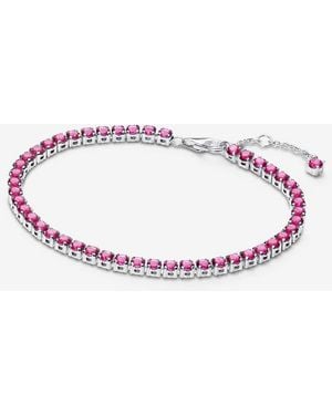 PANDORA Sparkling Tennis Bracelet - Pink