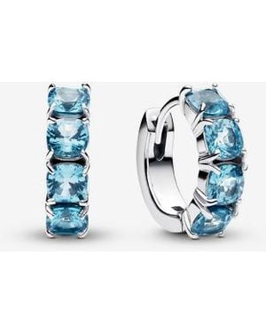 PANDORA Light Hoop Earrings - Blue