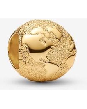 PANDORA Textured Globe Mini Charm - Metallic