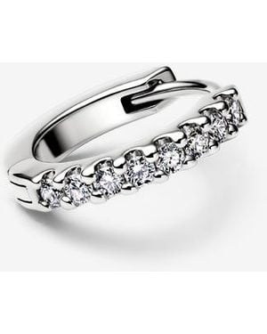 PANDORA Era Lab-Grown Diamond Pavé Hoop Earring - White