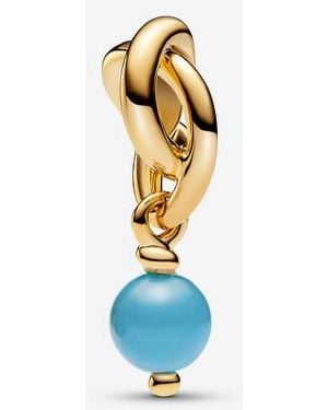 PANDORA December Birthstone Eternity Circle Dangle Charm - Blue