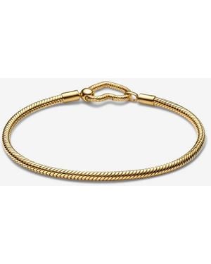 PANDORA Heart Closure Snake Chain Bracelet - Metallic