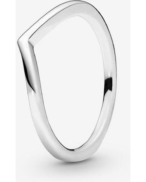 PANDORA Polished Wishbone Ring - Metallic