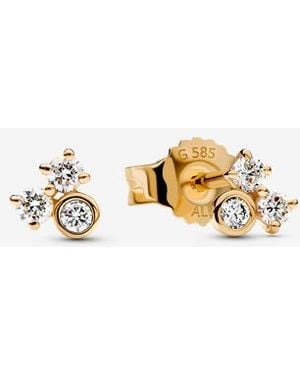 PANDORA Era Lab-Grown Diamond Cluster Stud Earrings - Metallic