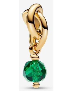 PANDORA May Birthstone Eternity Circle Dangle Charm - Green