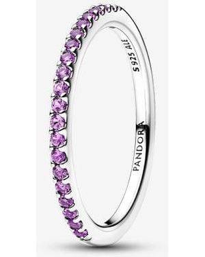 PANDORA Sparkling Half-Eternity Band Ring - Metallic