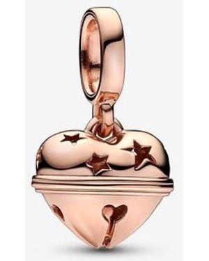 PANDORA Festive Bell Dangle Charm - Pink