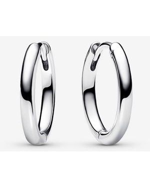 PANDORA Moments Sterling Silver Hoop Earrings - Multicolour