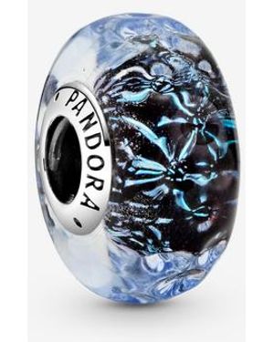 PANDORA Wavy Dark Murano Glass Ocean Charm - Blue