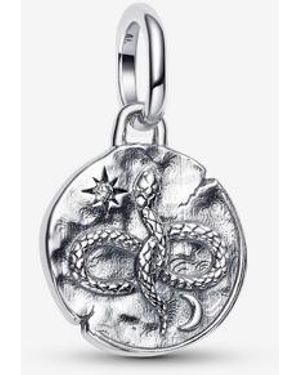 PANDORA Infinity Snake Medallion Charm - White