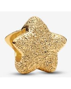 PANDORA Textured Star Mini Charm - Metallic
