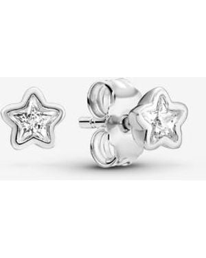 PANDORA Sparkling Star Stud Earrings - White