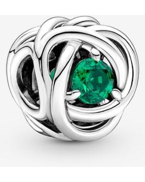PANDORA May Birthstone Eternity Circle Charm - Green